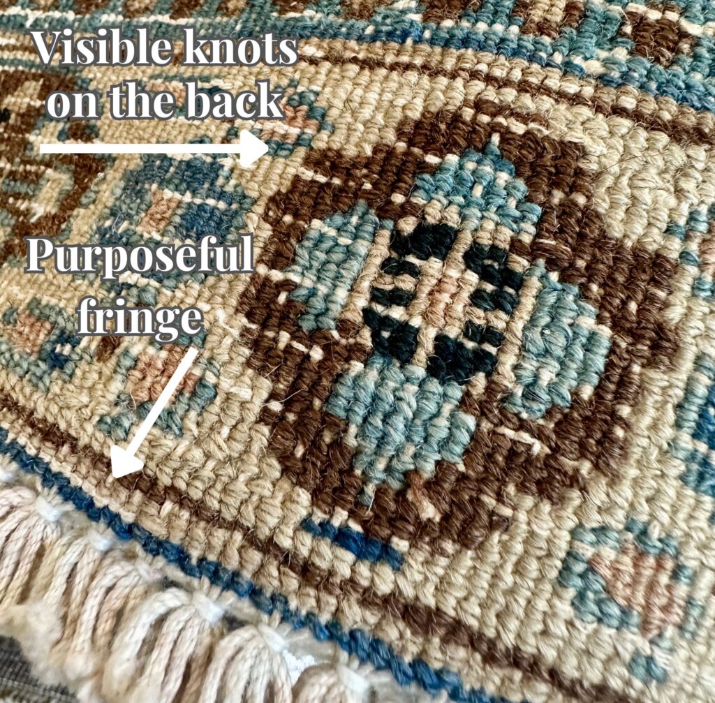 James Royce hand knotted rug back display
